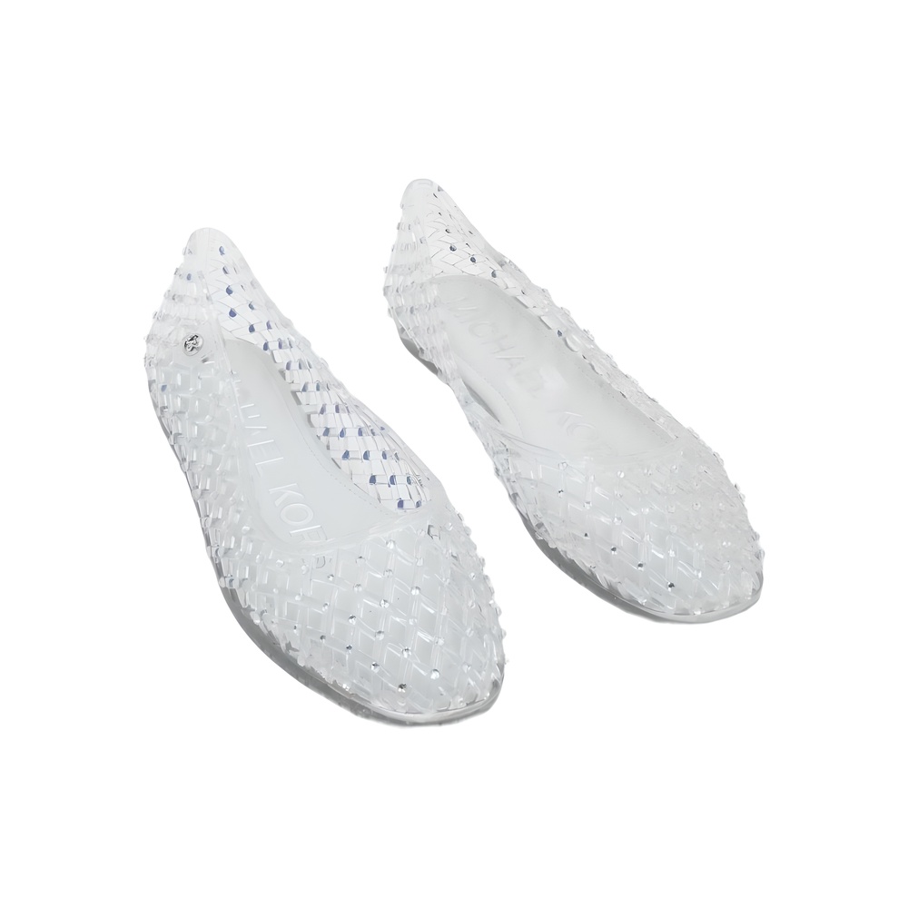 Michael Kors Women's Pixie Jelly Flats Silver Size 8M